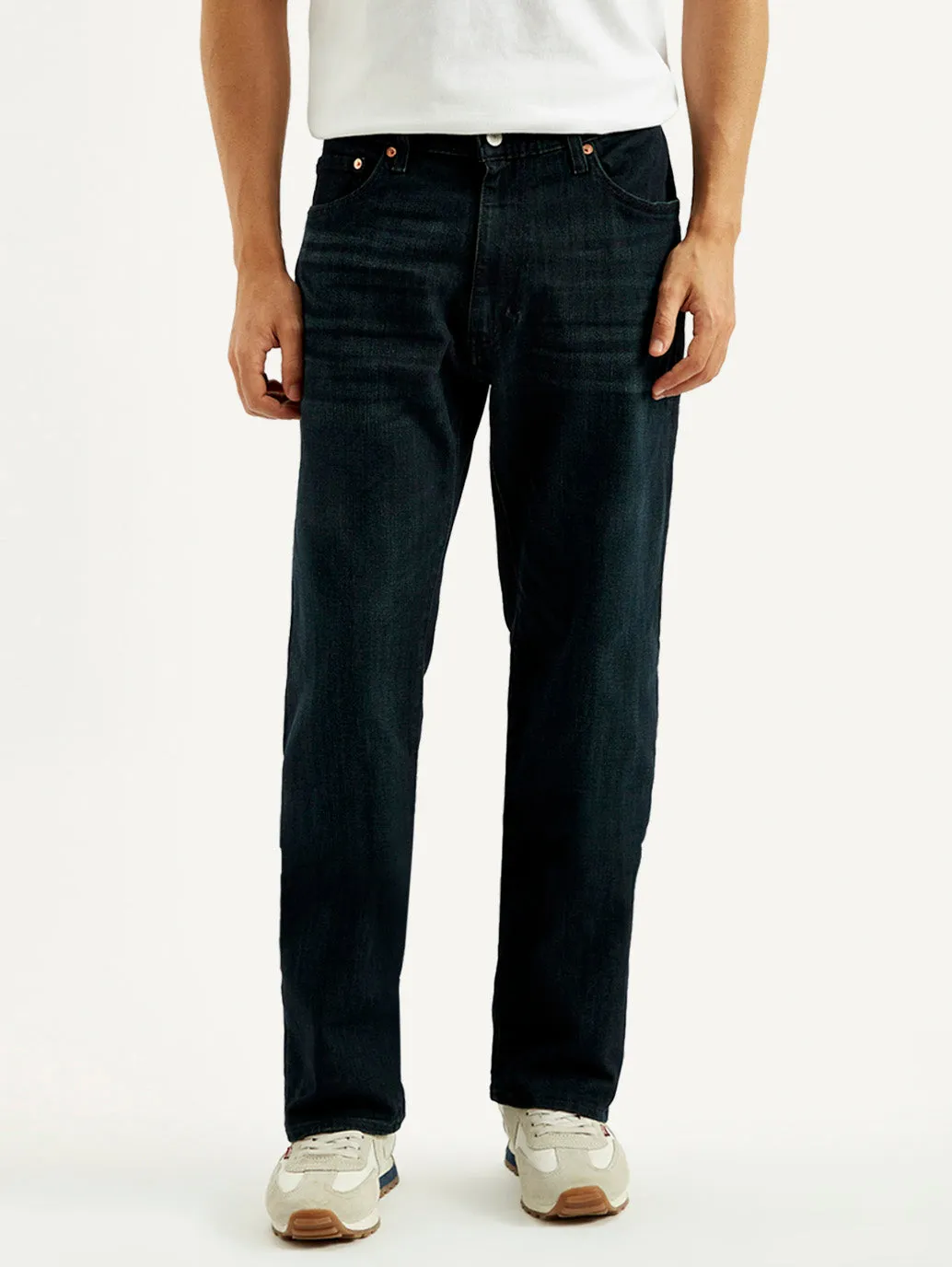 Modern Comfort Men's 555 Dark Blue Loose Fit Mid Rise Jeans