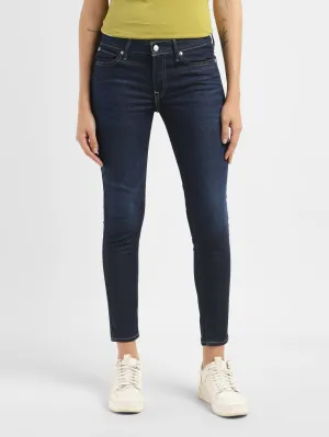Perfect Basic Women's 711 Blue Skinny Fit Mid Rise Jeans