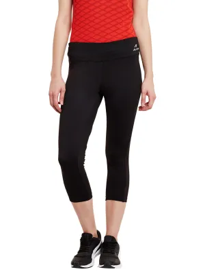 Alcis Women Solid Black Tights Eco Shopper Pilates Session