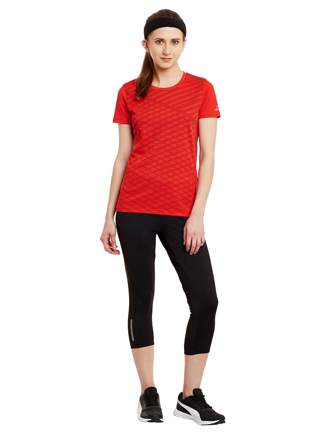 Alcis Women Solid Black Tights Classic Comfort
