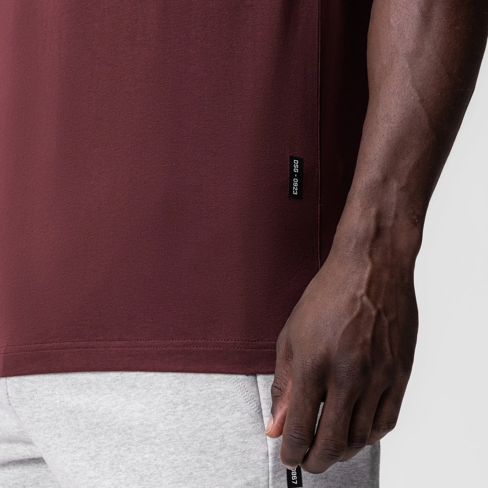 0923. Supima? Essential Tee - Crimson NonIrritating Fabric