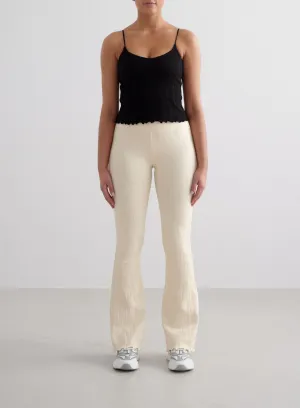 Active Lifestyle Compression Support Almond White Tulip Flare Tights