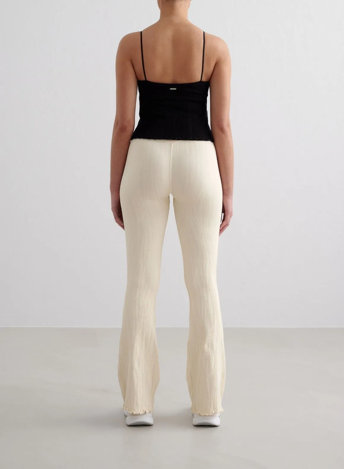 Soft Touch For Men Almond White Tulip Flare Tights