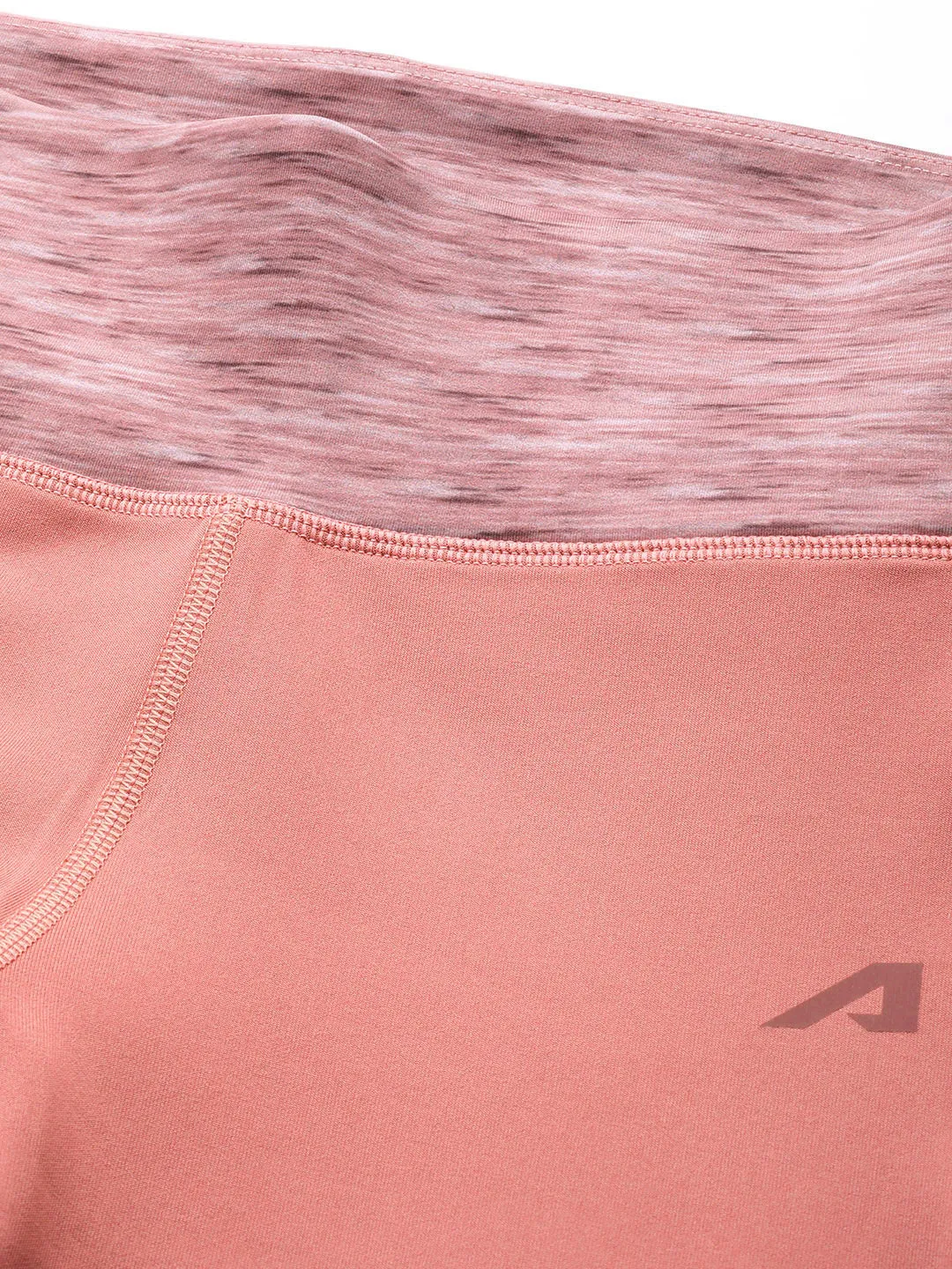 Alcis Women Dusty Pink Solid Gym Tights Non See Pilates Session