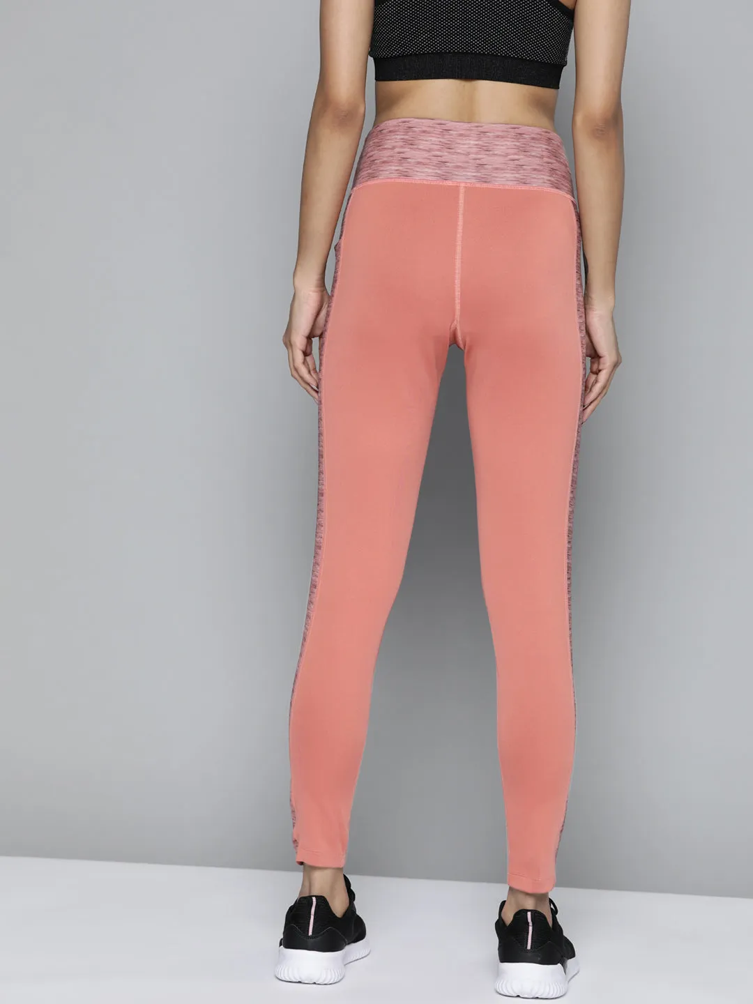 Neutral Tone Alcis Women Dusty Pink Solid Gym Tights