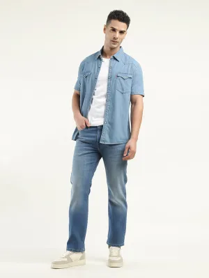 Youth Style Road Trip Outdoor Enthusiast Smart Comfort Men's 513 Blue Slim Straight Fit Mid Rise Jeans