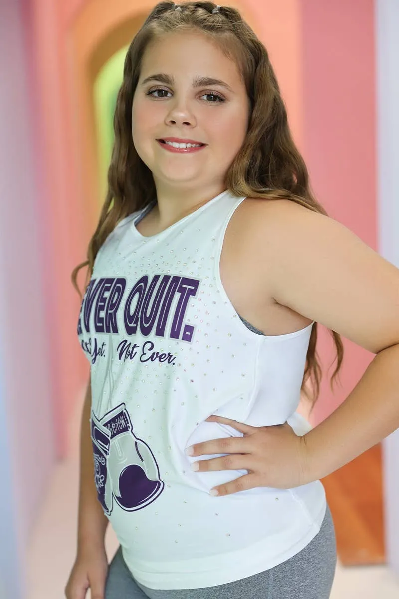 Never Quit Twist and Tie Tank - Special Order ShockAbsorbent Padding