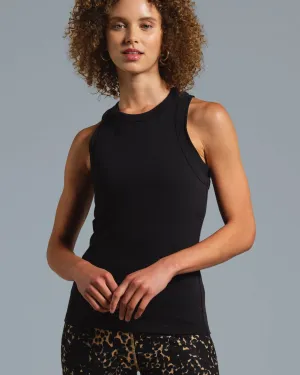 Women's Rib Knit Tank Temperature Regulation Fabric
