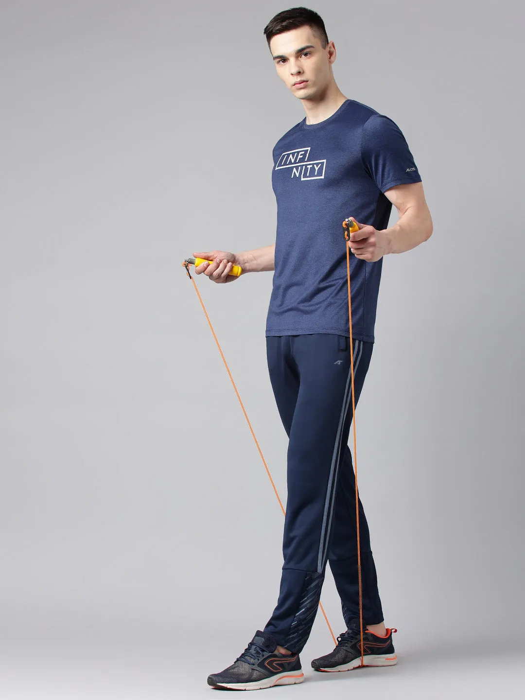 Alcis Men's Dressblue Anti-Static Drytech  Slim-Fit Training Track Pants UV Protection