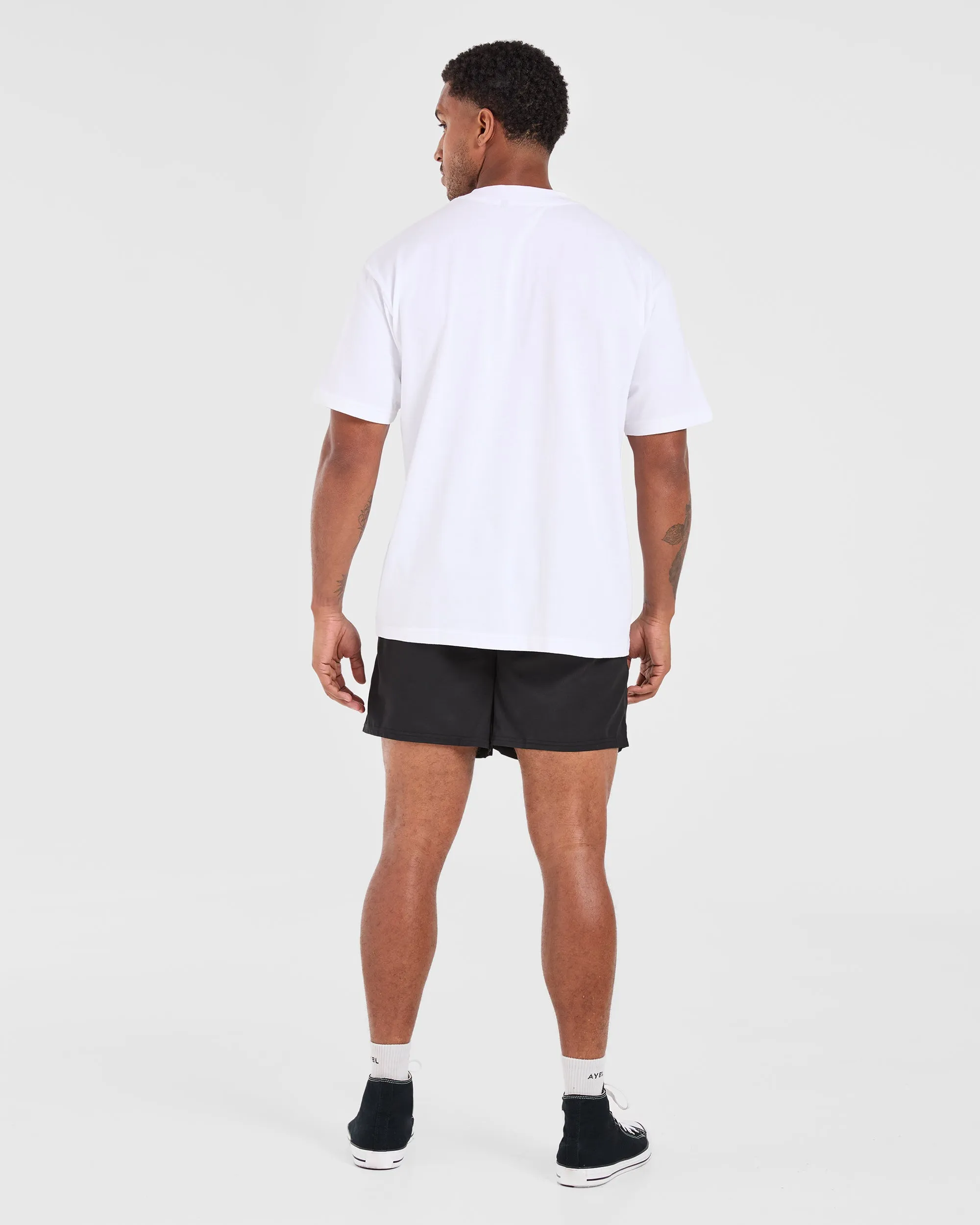 Essential Top Ultra Soft Blended Textile Retro Oversized T Shirt - White
