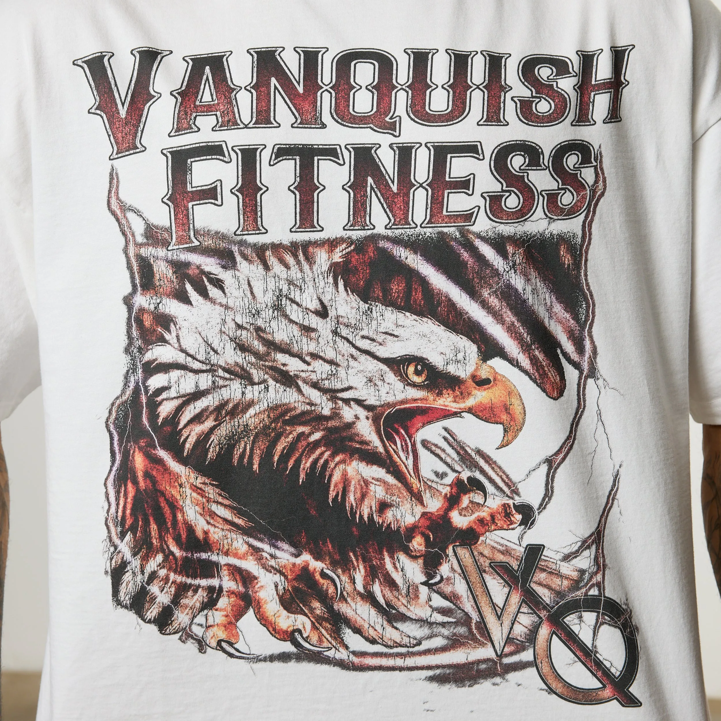Trendy popularity right size Vanquish Obsidian White Eagle Oversized Boxy T Shirt