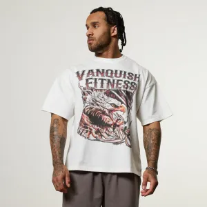 Vanquish Obsidian White Eagle Oversized Boxy T Shirt OdorResistantTechnology Party fun
