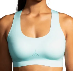 Thin Straps Embroidered edges seams Brooks Dare Crossback 2.0 Womens Sports Bra - Blue