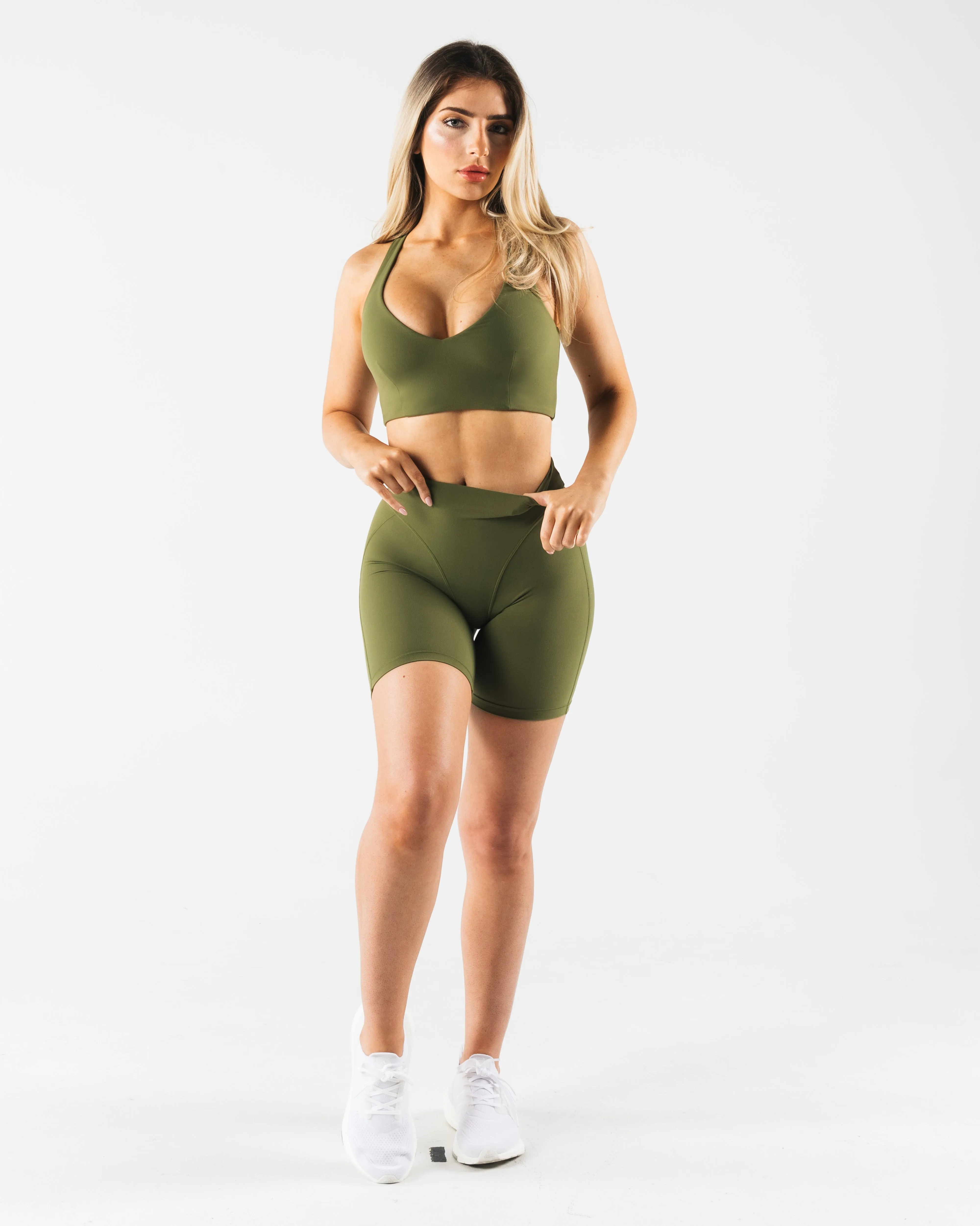 Soft Spandex Deep V Cady Bra - Verbena