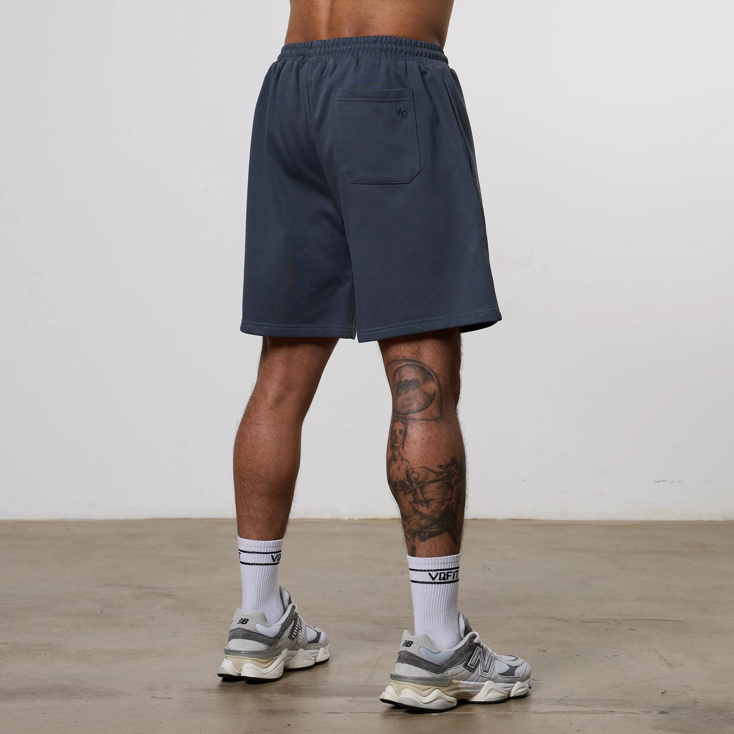 skateboarding outfit Breezy Comfort Vanquish Essential Denim Blue Oversized Heavyweight Shorts