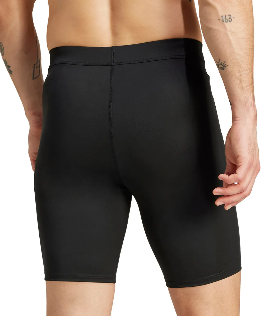 Elastic hem adidas Adizero Essentials Mens Short Running Tights - Black