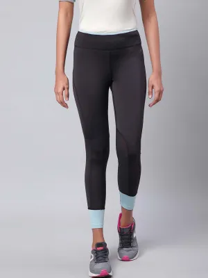 Alcis Women Black Solid Training Tights Studio Wear