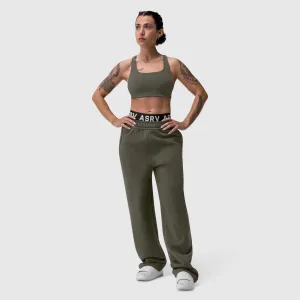 Adaptive Fit Office Wear W034. Sorona? Terry Straight Leg Sweats - Olive Bold Style