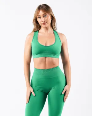 Amplify Contour Bra - Grove Zipped seams