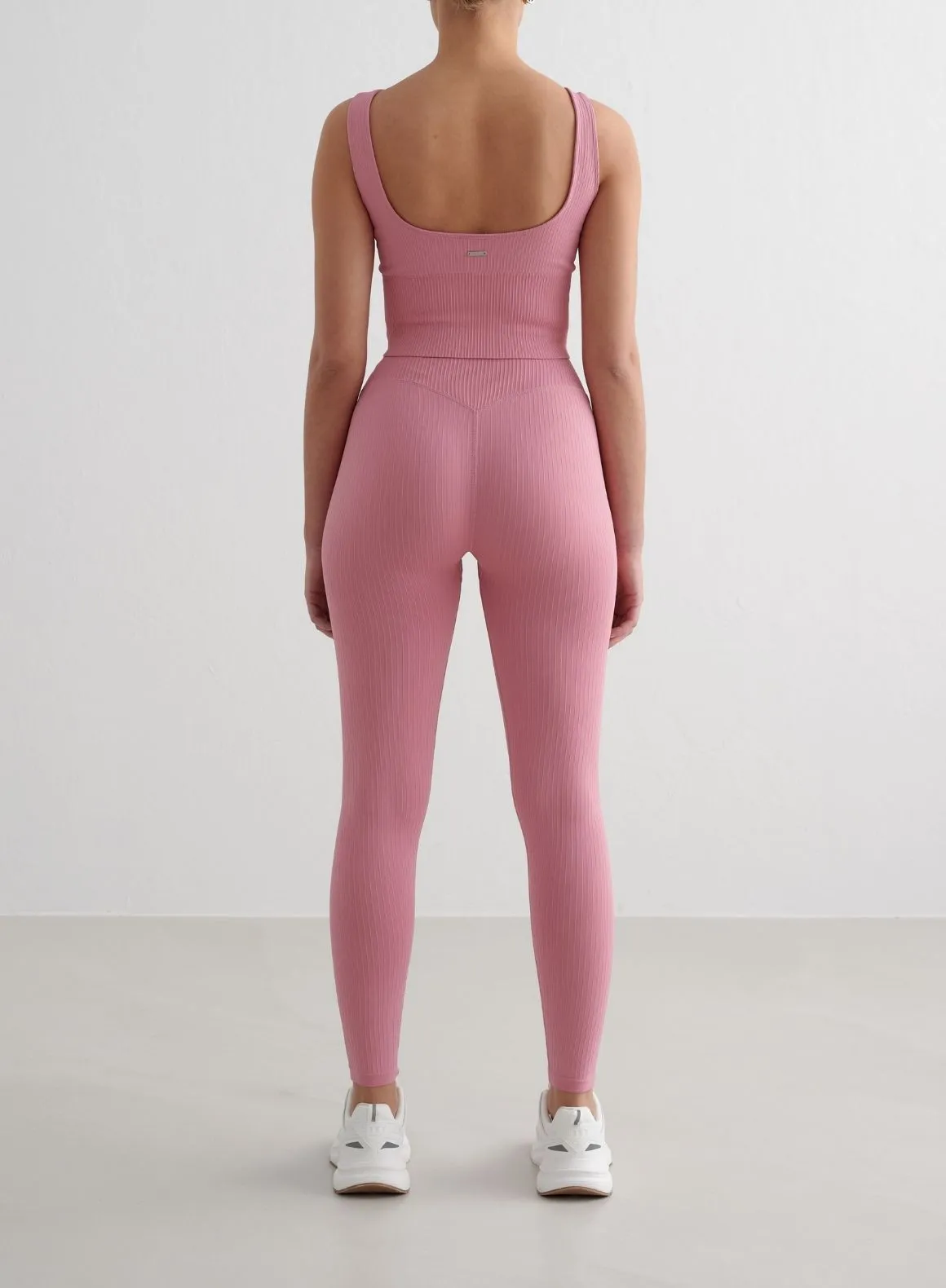 Travel Friendly High Function Desert Rose Ribbed Seamless Petite Tights