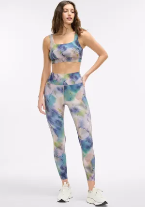 Washed Floral Cadent Legging Set Durable Reinforced Edges Enhanced Airflow Design