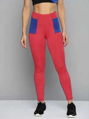 Easy Wear Alcis Women Red Solid High-Waist Tights