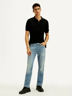Men's Redloop 511 Light Indigo Slim Fit Mid Rise Jeans Daily Wear Breathable Classic