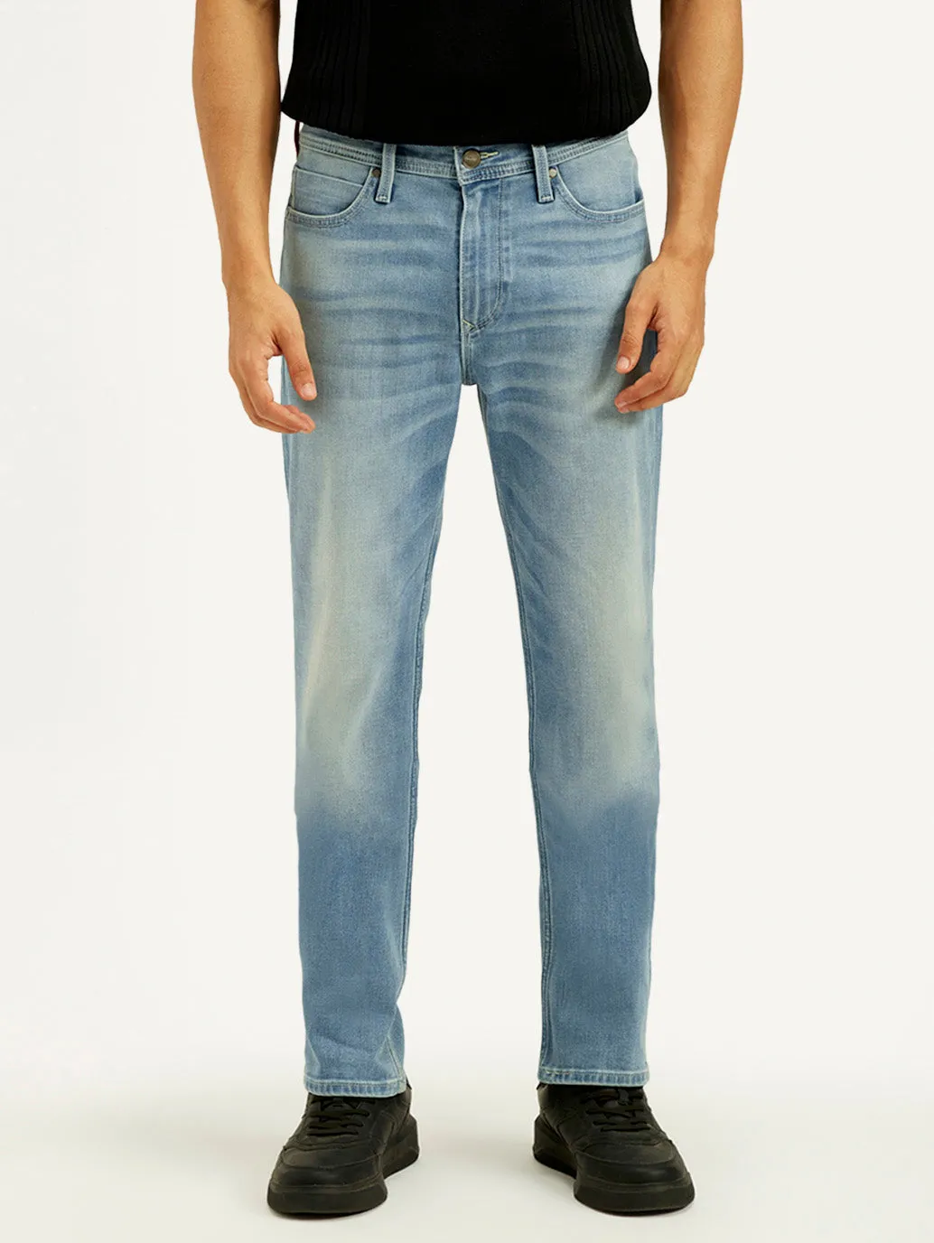 Men's Redloop 511 Light Indigo Slim Fit Mid Rise Jeans Fashion Lover Youth Style Smooth