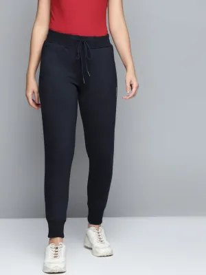 High Rise Alcis Women Solid Navy Blue Jogger