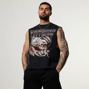 Vanquish Obsidian Black Eagle Sleeveless T Shirt Formal Elegance