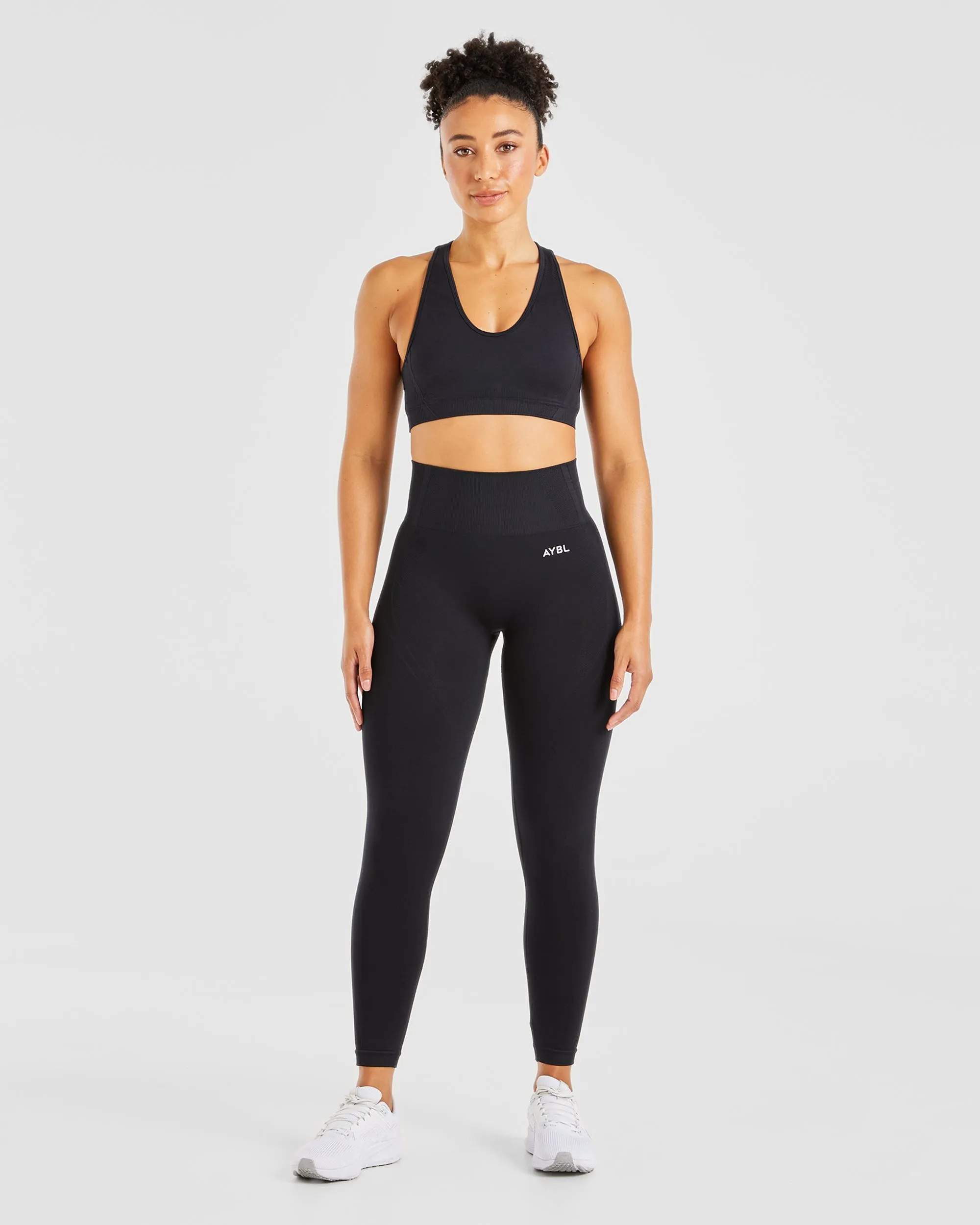 Balance V3 Seamless Sports Bra - Black Snapped