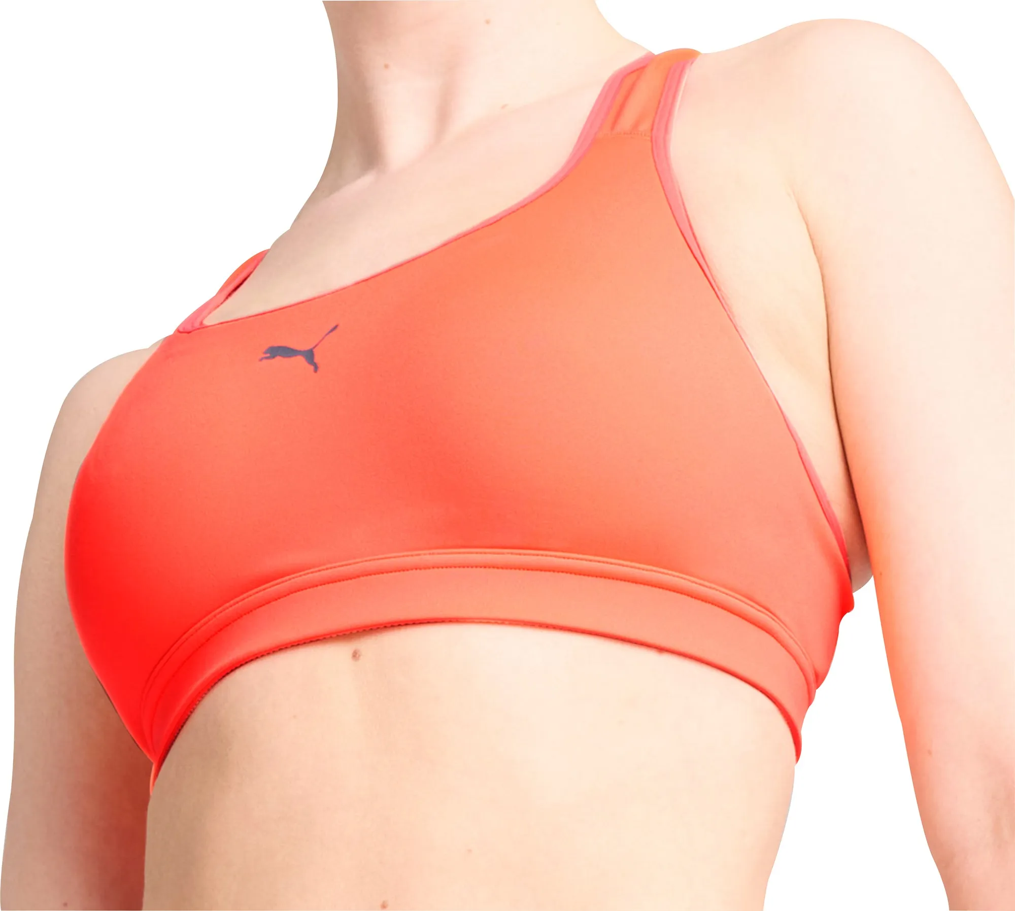 Puma 4KEEPS Womens Running Sports Bra - Red Anti Chafe Design