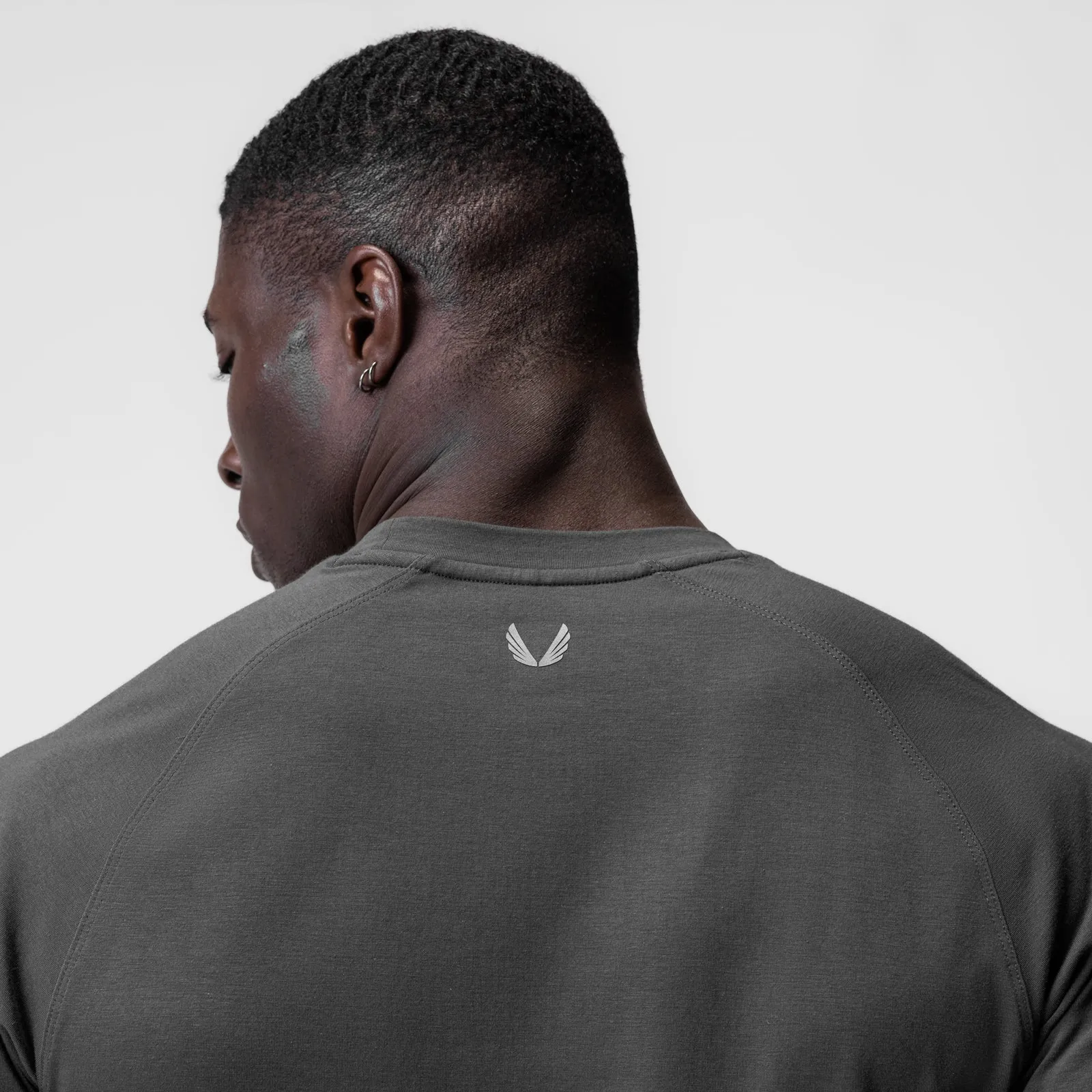 Classic Smart Reinforced Collar 0767. Supima? Established Tee - Space Grey