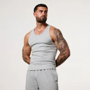 safe for skin Comfortable Wear Vanquish Essential V2 Grey Melange Ribbed Tank
