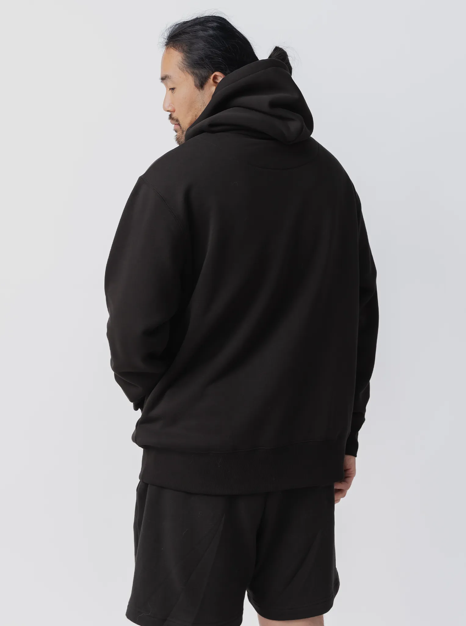 Camel like Varsity Heavyweight Pullover in Court Black