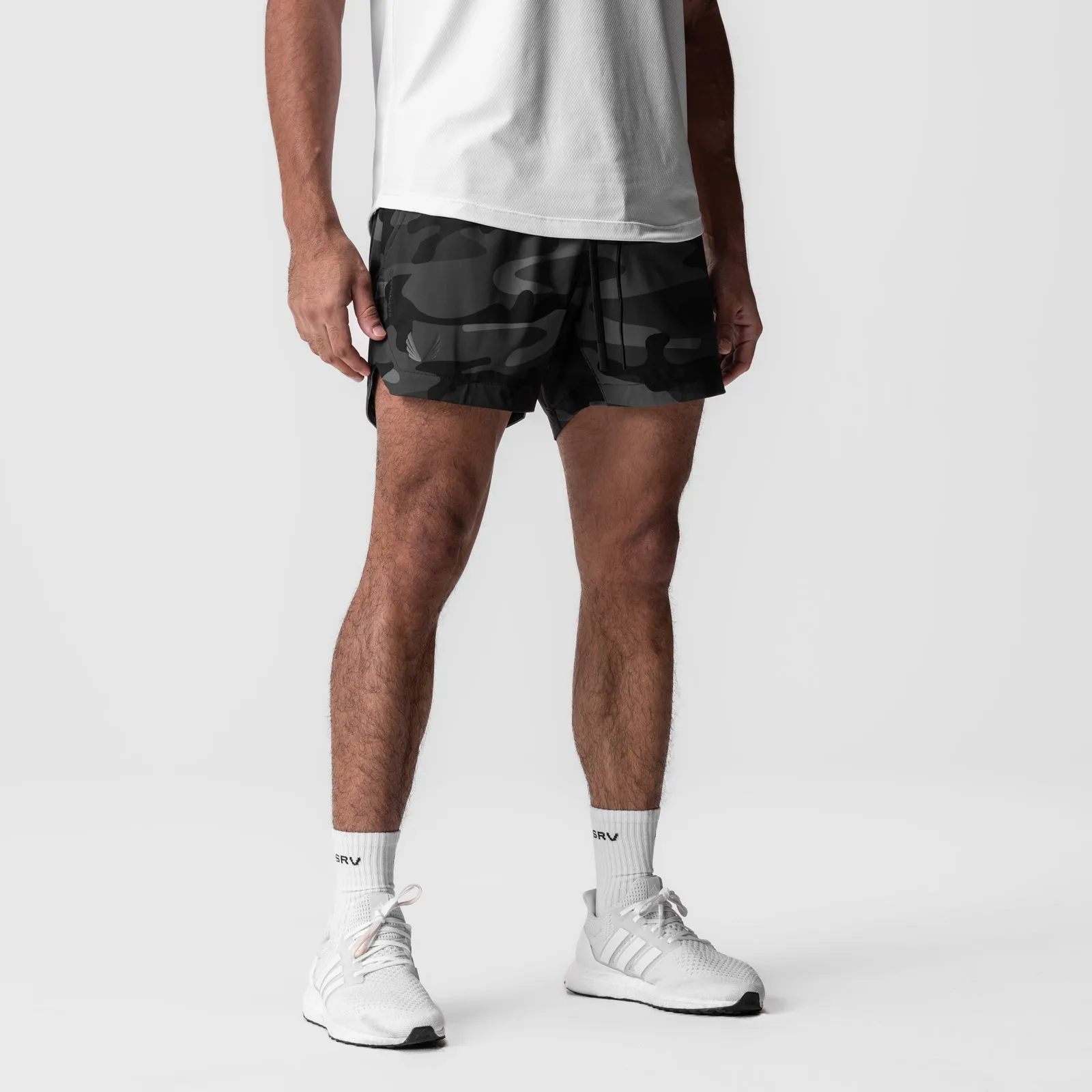 Chill Look Coastal Style 0751. Tetra-Lite? 5" Linerless Short - Black Camo "Wings"