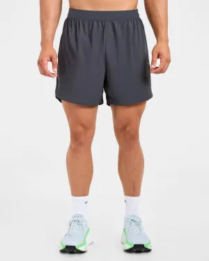 Travel Light Run Speed Shorts - Hurricane Grey