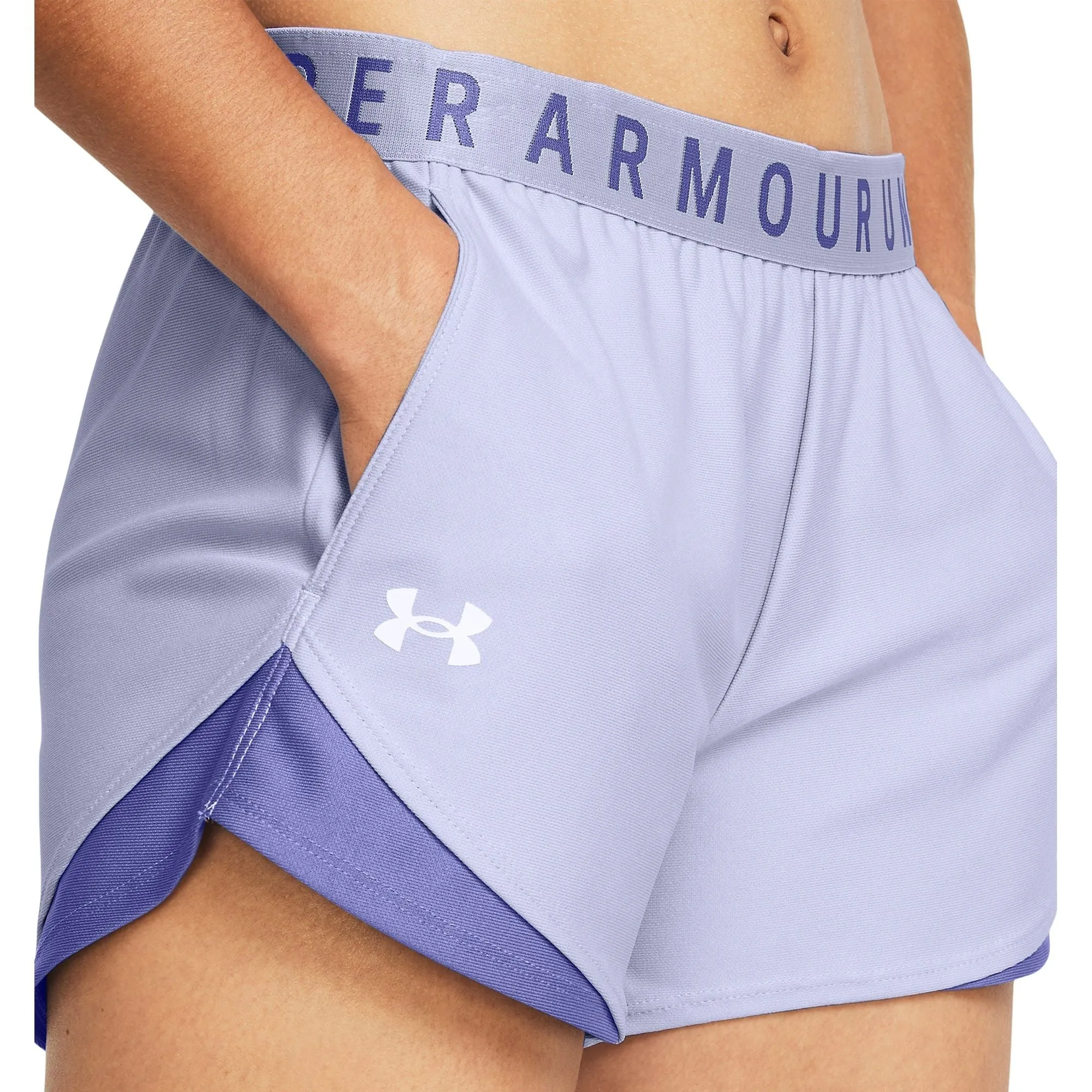 Camouflage Style Under Armour Play Up 3.0 Womens Running Shorts - Blue