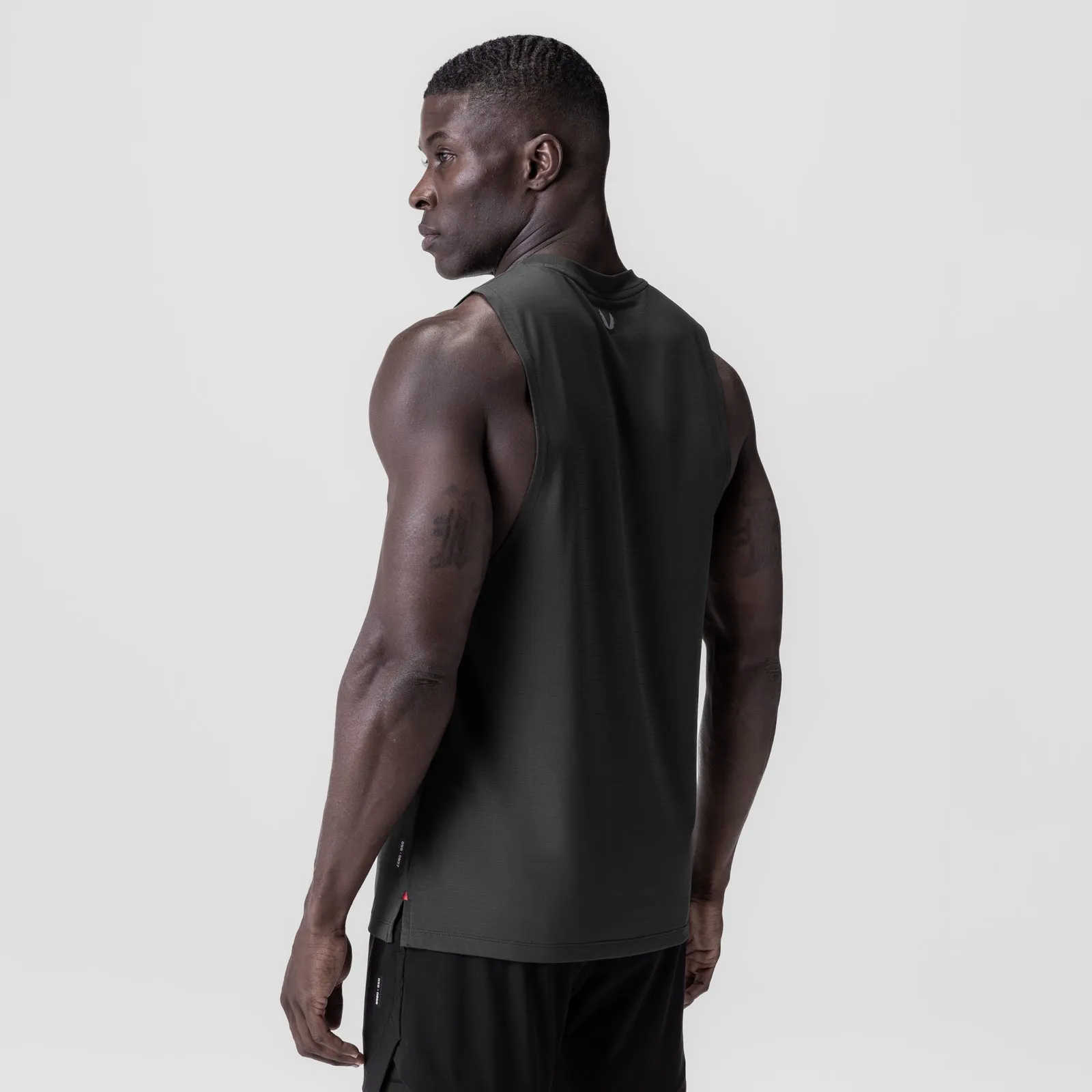 0837. 3D-Lite? 2.0 Lycra? Muscle Tank - Space Grey "RP" Visible Street Smooth