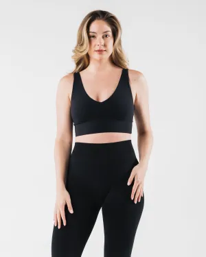 Spandex Breathable mesh panel Celeste Bra C/D Cup - Black