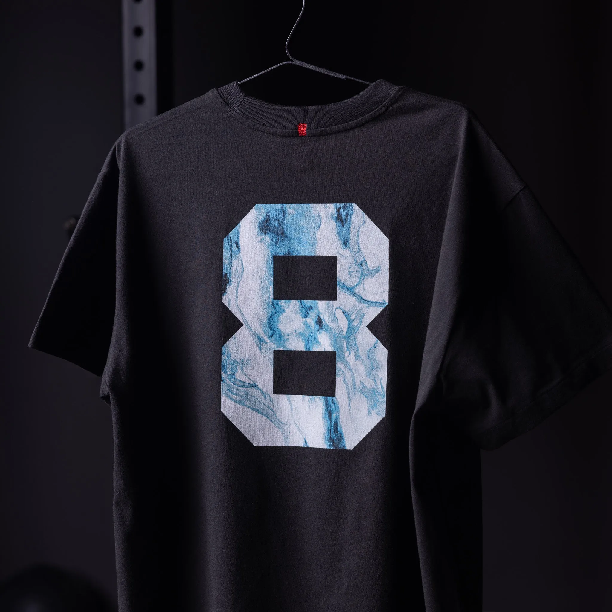 Trendy 0797. Tech Essential? Relaxed Tee - Black "Marble 8"