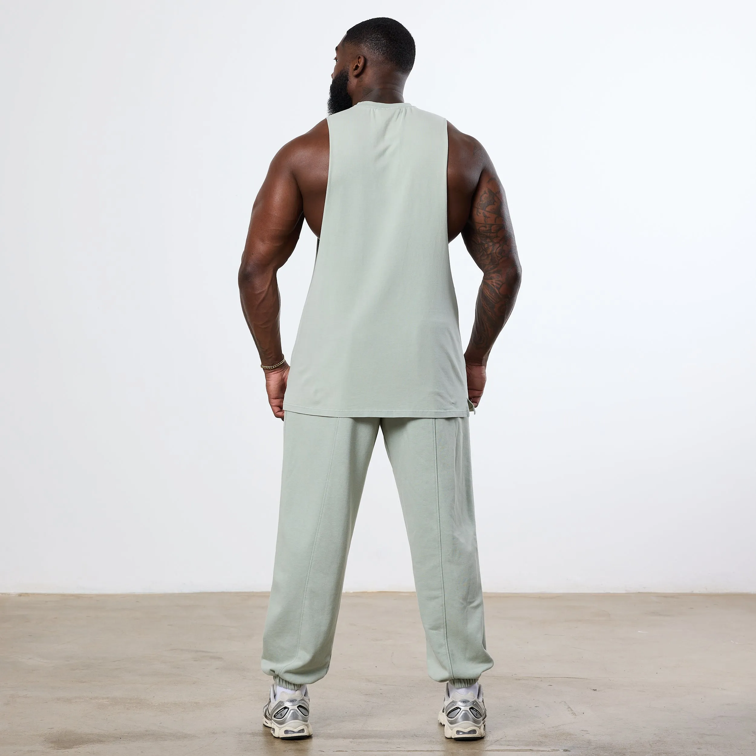 Commuter Ready Vanquish Better Than Yesterday Washed Green Oversized Sweatpants