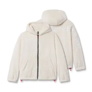 0887. Sherpa Recovery Full Zip Hoodie - Ivory Cream/White Breathable fabric