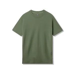 0919. Supima? Fitted Tee - Olive Crew Neck Design High-End Quality