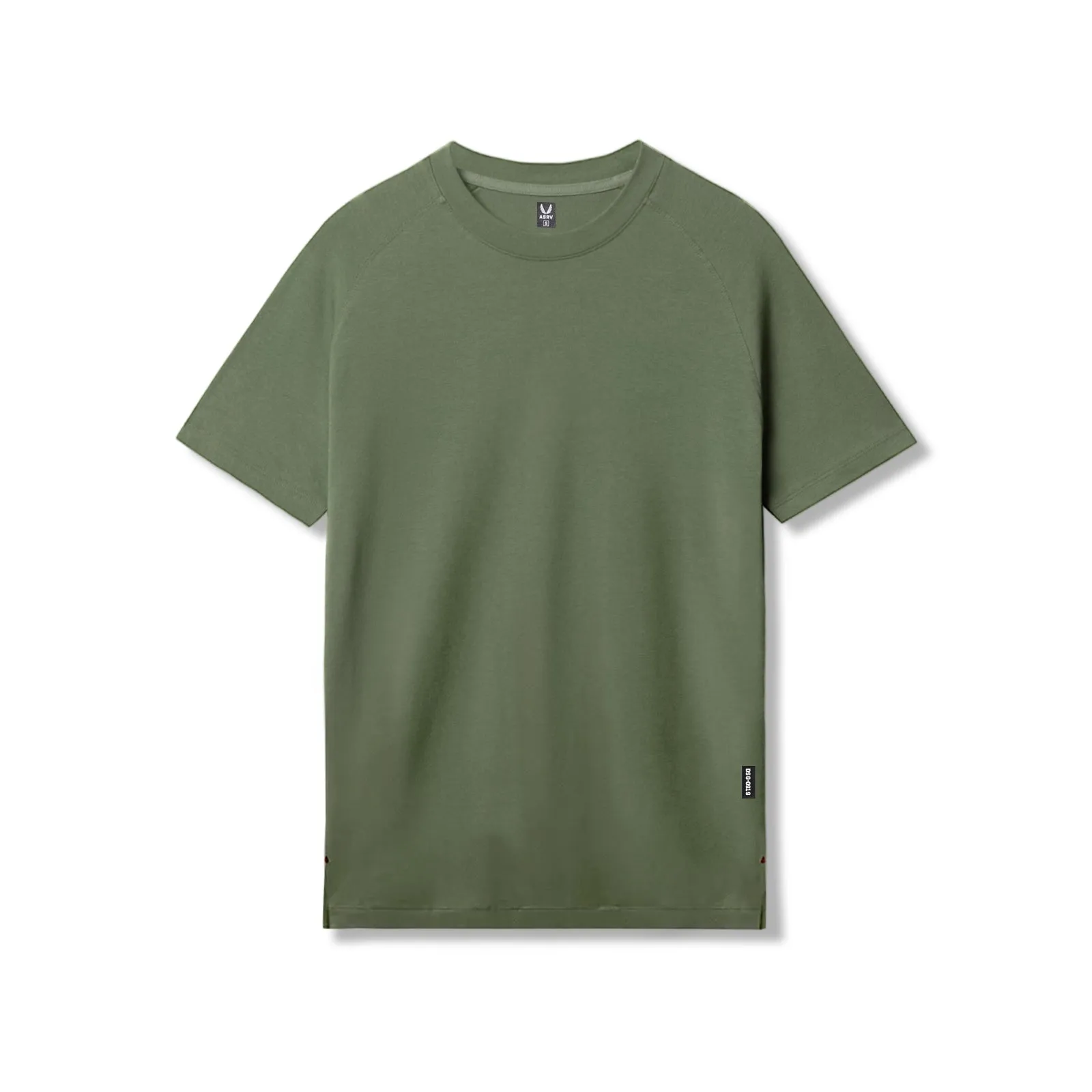 0919. Supima? Fitted Tee - Olive Crew Neck Design High-End Quality