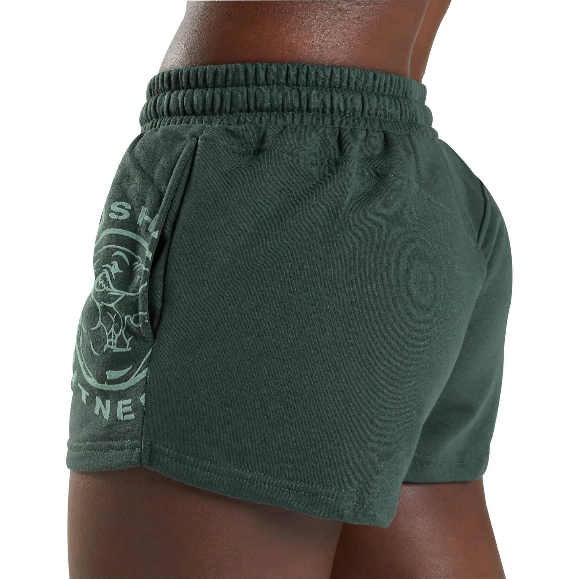 Gymshark GFX Legacy Womens Training Shorts - Green Fit Design