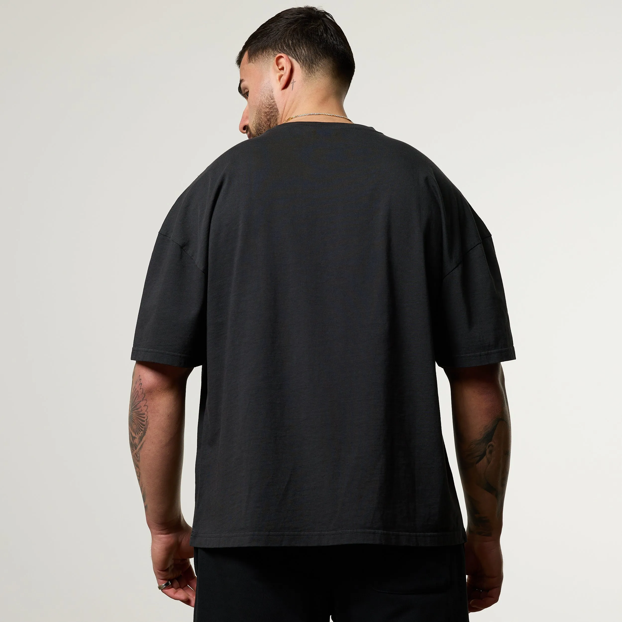 Water Based Ink Print crew neck Vanquish Obsidian Black Panther Oversized Boxy T Shirt