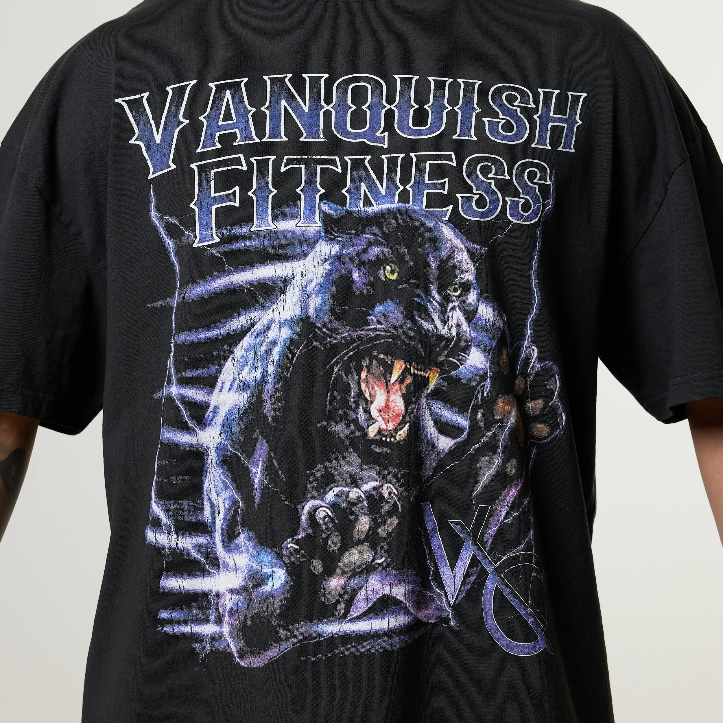 Comfortable Touch Vanquish Obsidian Black Panther Oversized Boxy T Shirt