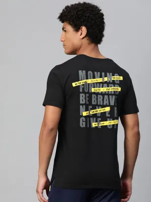 Glam Night Alcis Men Typography Printed Anti Static T-shirt
