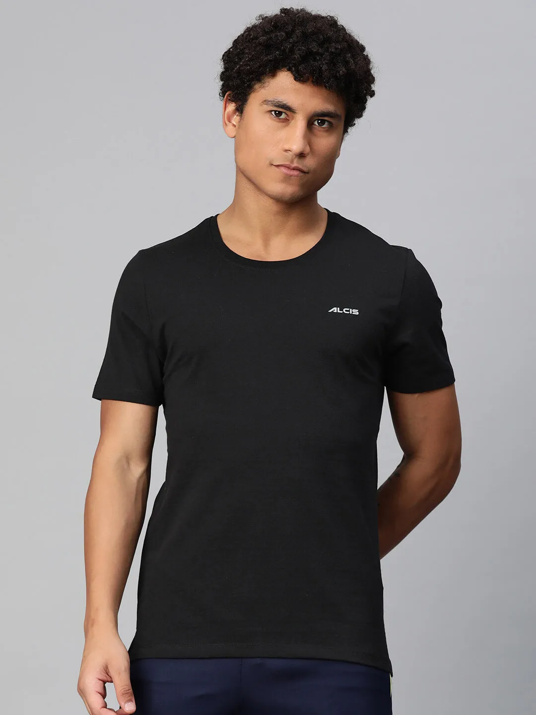 Alcis Men Typography Printed Anti Static T-shirt Event Vibe Thin Core